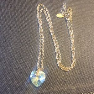 BMNY yellow crystal heart necklace